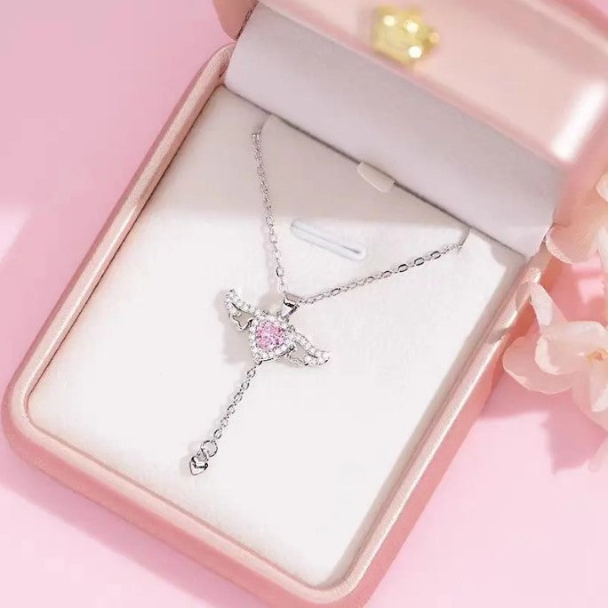 ANGEL HEART Necklace (Pink or White)