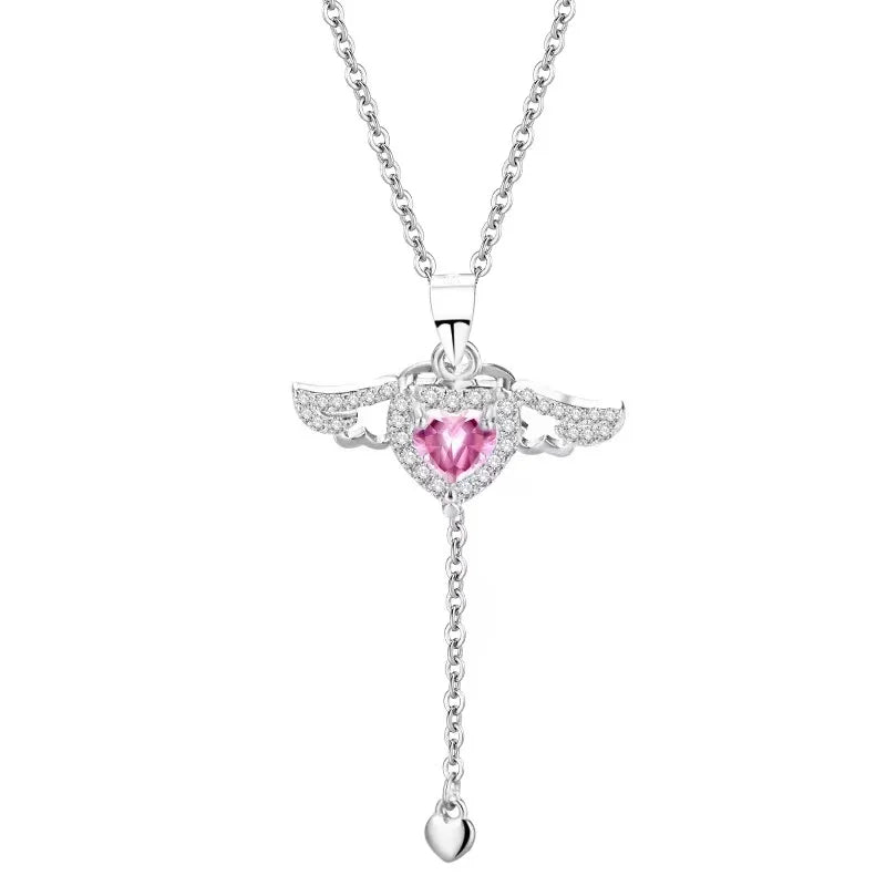 ANGEL HEART Necklace (Pink or White)