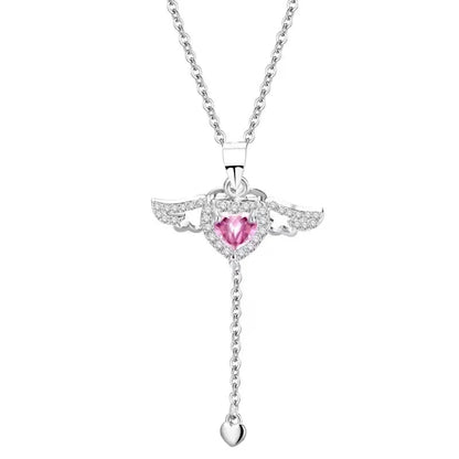 ANGEL HEART Necklace (Pink or White)