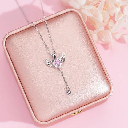 ANGEL HEART Necklace (Pink or White)