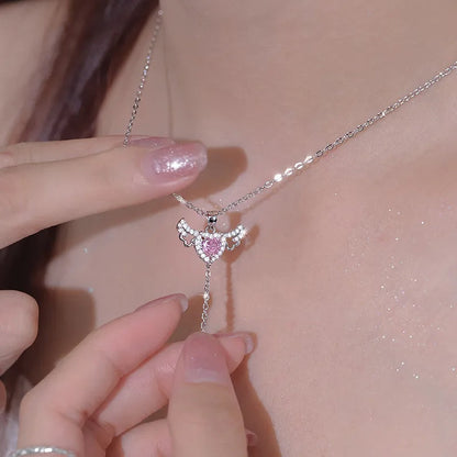 ANGEL HEART Necklace (Pink or White)