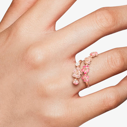 Peach Blossom Ring | Adjustable Open Band