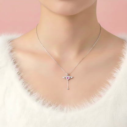 ANGEL HEART Necklace (Pink or White)