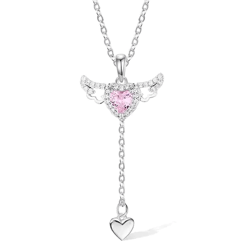 ANGEL HEART Necklace (Pink or White)