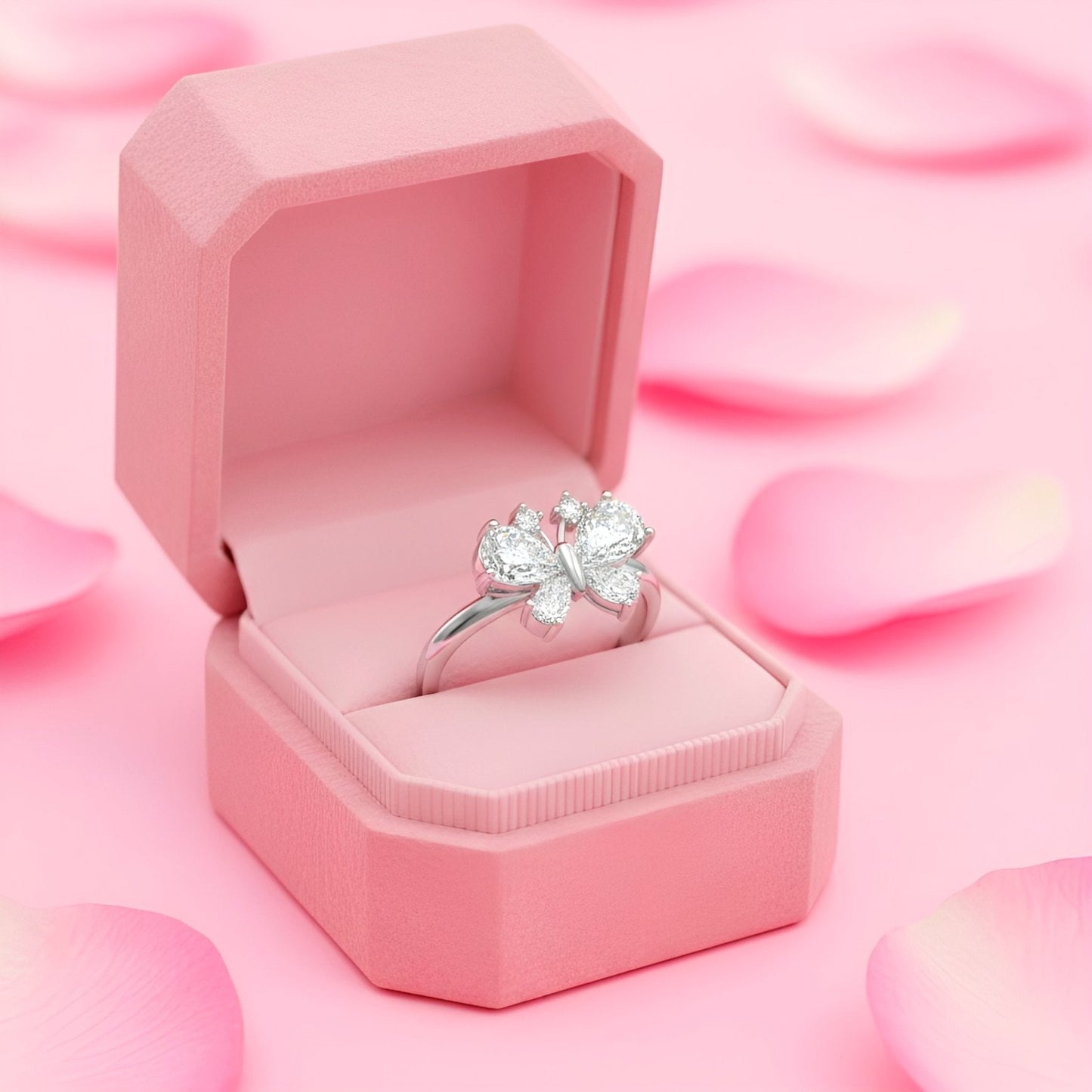 Ring Frozen Butterfly Kiss