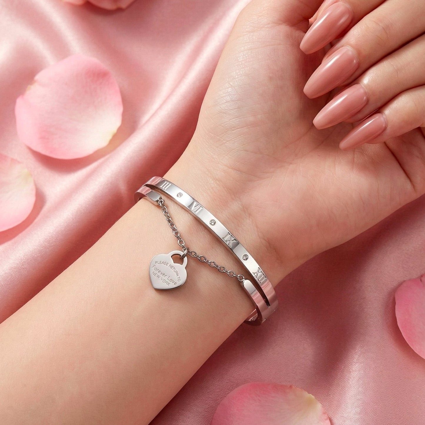 LOVE Bangle Bracelet (Silver or Gold)